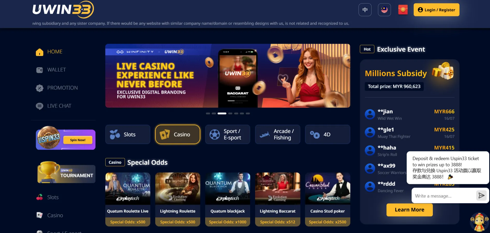 Explore Uwin33 Slot Games and Promotions  